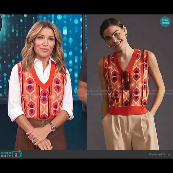 Anthropologie Maeve Sweaters - Anthropologie Maeve Vera Jacquard Sweater Vest Size Small